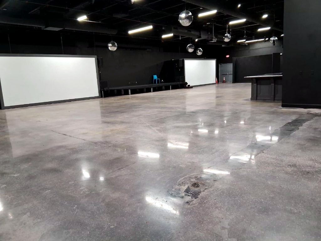 Polished venue floor, event ready